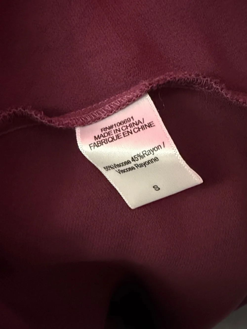 Long Sleeve Ombre Pink to Burgundy Shirt Dress - Picture 5 of 6